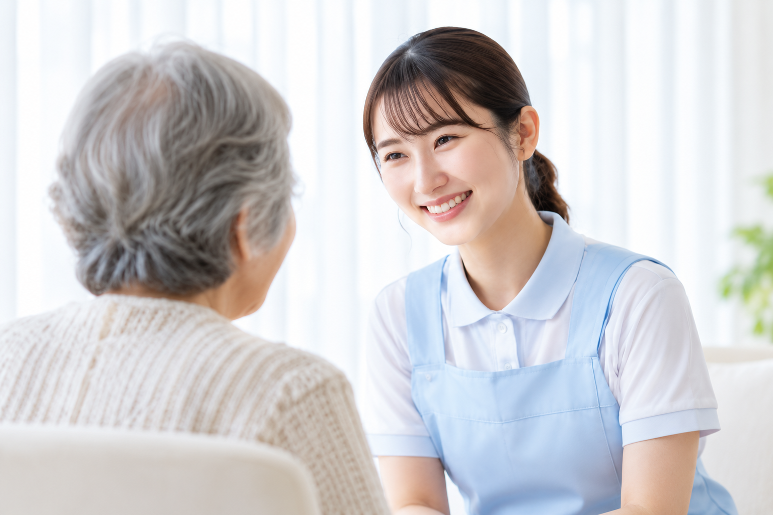訪問介護事業所 はる風の介護スタッフと利用者